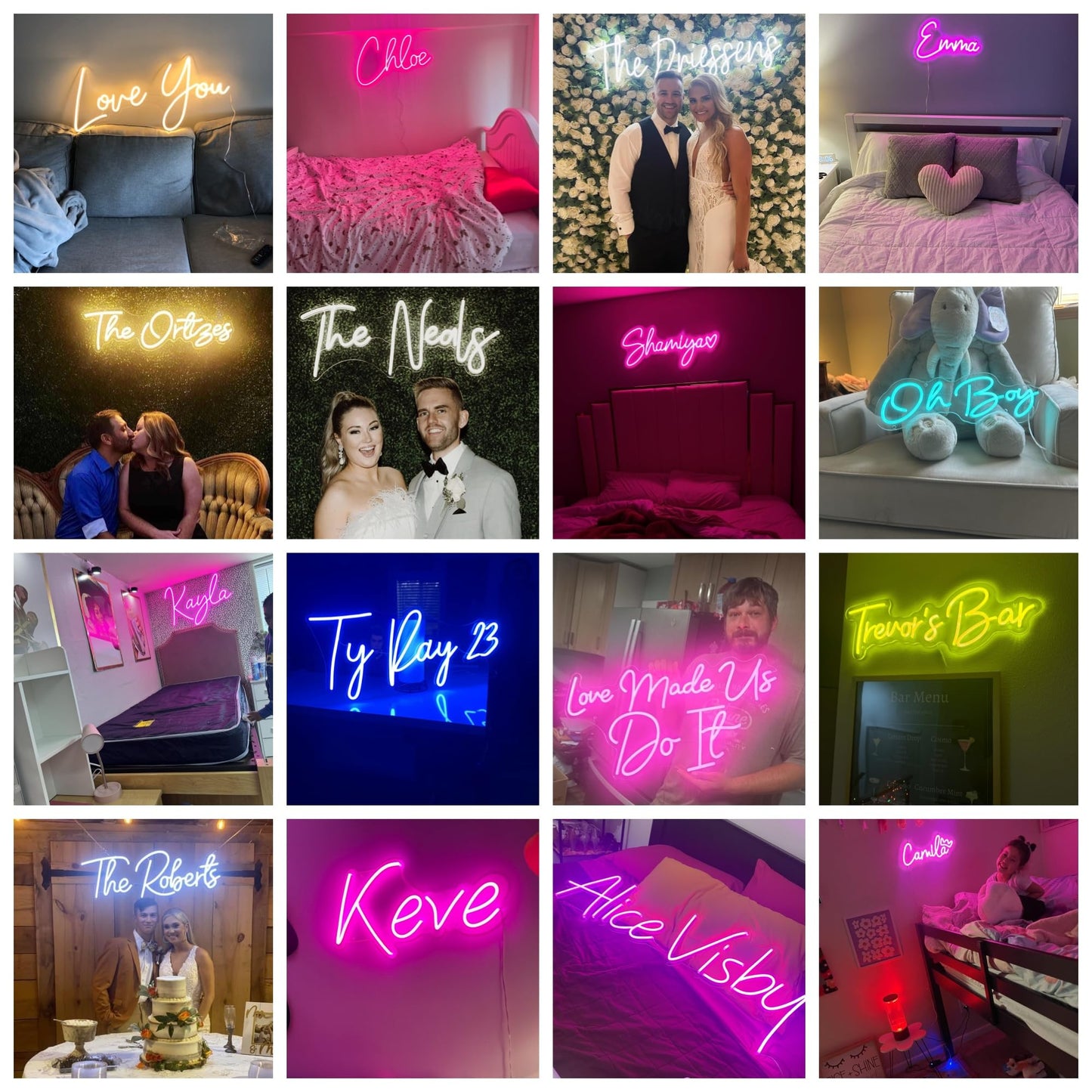 Custom LED Neon Sign for Wall - Neon Name Sign Light Up Personalized Home Decor, Waterproof Neon Sign Customizable for Bedroom/Outdoor/Parties