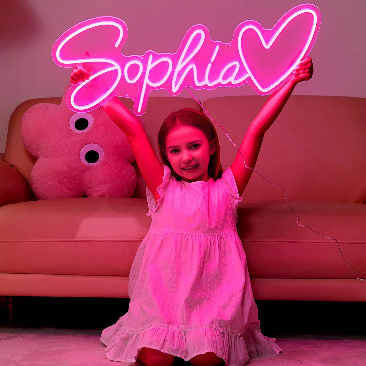 Custom LED Neon Sign for Wall - Neon Name Sign Light Up Personalized Home Decor, Waterproof Neon Sign Customizable for Bedroom/Outdoor/Parties