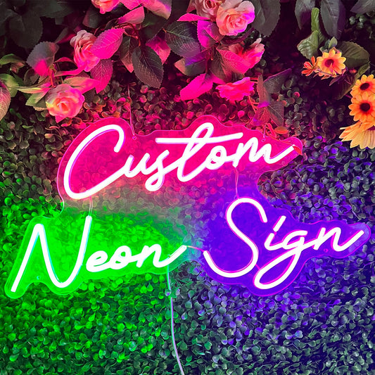 Custom LED Neon Sign for Wall - Neon Name Sign Light Up Personalized Home Decor, Waterproof Neon Sign Customizable for Bedroom/Outdoor/Parties